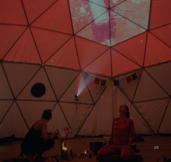 Immersive projection and ceremony space by MU LABS